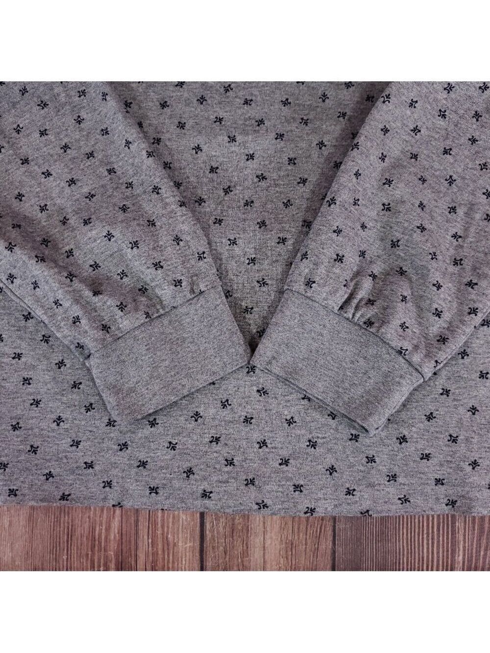 Polo Ralph Lauren Polo Shirt Mens XL Long Sleeve Gray Geometric AOP Classic Fit - Picture 8 of 15